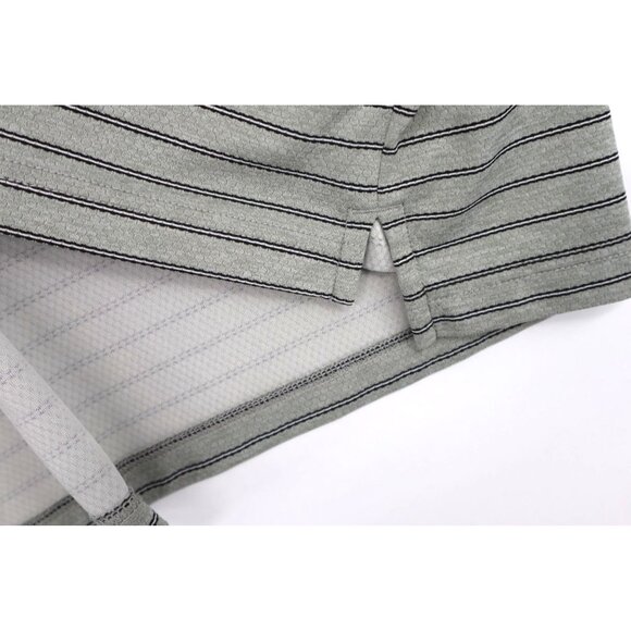 Duluth Trading Co. 3XL Gray Striped Golf Polo Shirt With Zipper Pocket - Picture 8 of 9